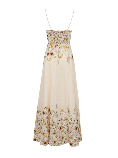 Abito Guadalupe in lino con stampa floreale Beige Mc2 Saint Barth | GUADALUPE06849H LINEN FLOWER TEA10